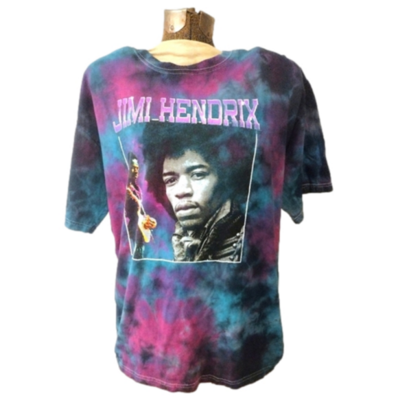 Men’s AUTHENTIC Jimi Hendrix Tye Dye Shirt Sz L - Picture 1 of 3